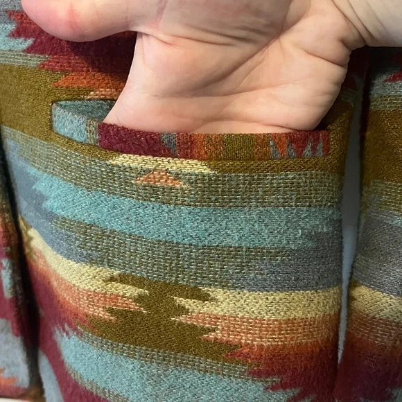 Vintage Aztec Western Wool Polyester Maurizio Ramani Blazer Jacket size Large - Picture 4 of 8